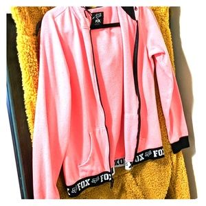 Neon Pink Fox Zip Up